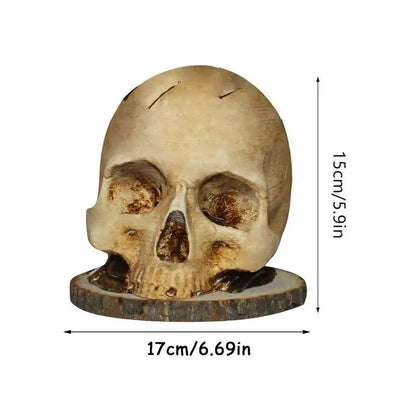 Gothic Culinary | Skull Knife Holder with Hand-Painted Design | Unique Storage Solution for Kitchen Decor – Ventayo