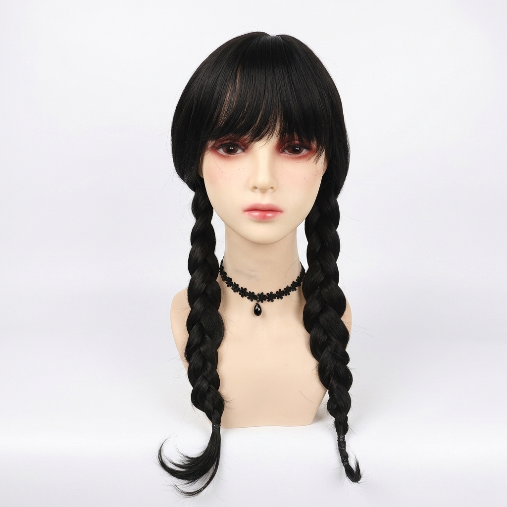 Gothic Dress Cosplay Outfit Set with Wig Options for Dark Themed Events – Ventayo