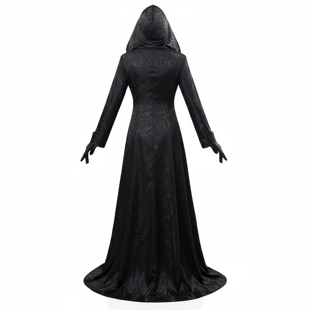 Ventayo – Gothic Vampire Costume | Elegant Black Dress with Cloak & Accessories for Striking Halloween Look