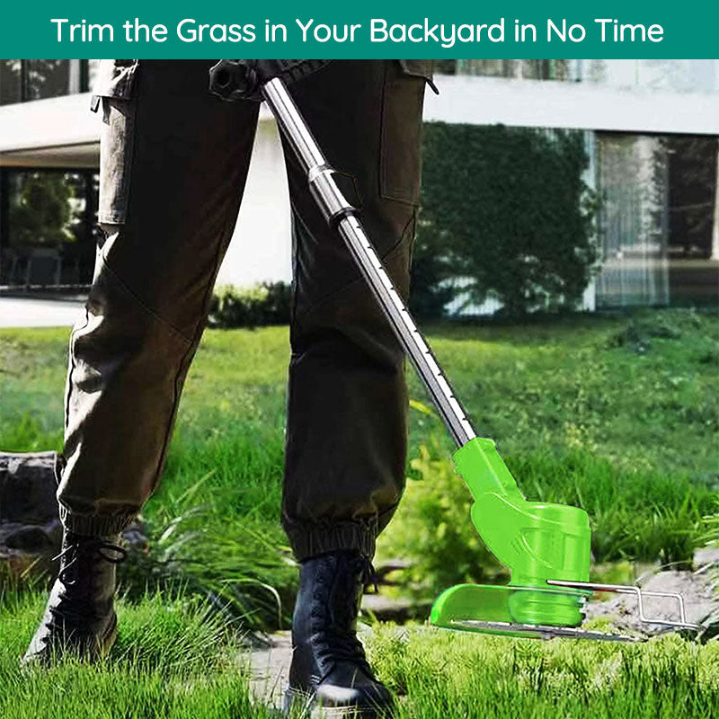Cordless Grass Strimmer – Battery Powered Garden Trimmer with Steel Blades | Ventayo