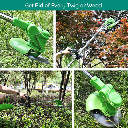Cordless Grass Strimmer – Battery Powered Garden Trimmer with Steel Blades | Ventayo