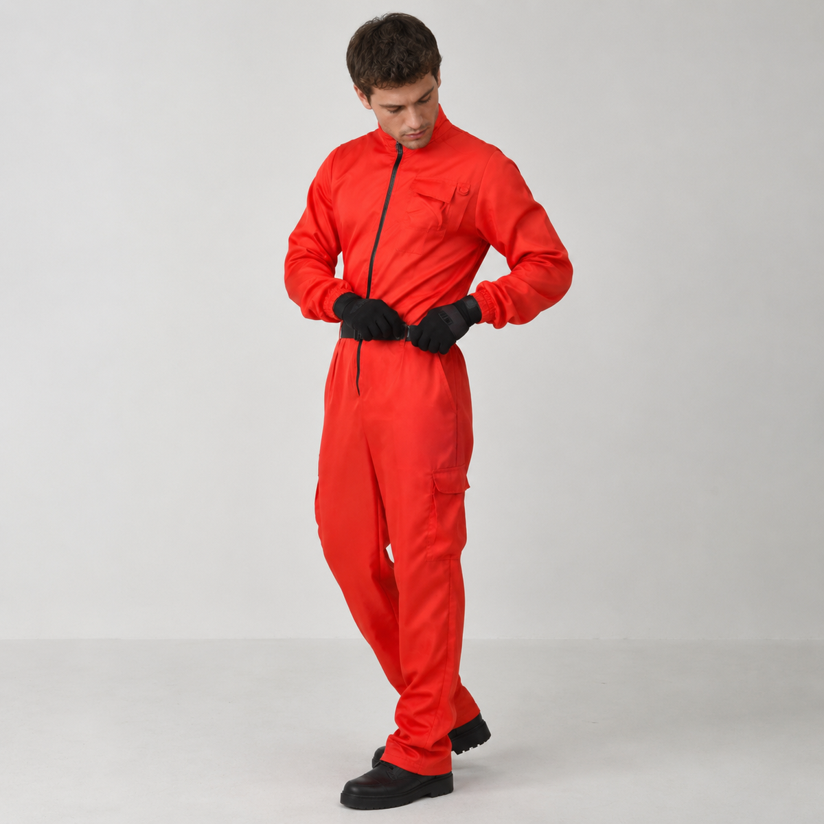 Guard Mask Costume Set | Adult Jumpsuit with Accessories for Bold Dress-Up – Ventayo