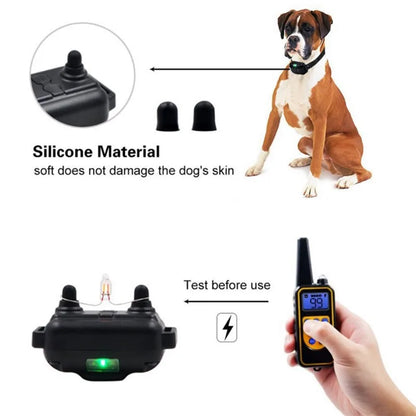 Collar eléctrico para perros Collar de entrenamiento para perros Recargable con pantalla LCD para collar de entrenamiento para mascotas de todos los tamaños