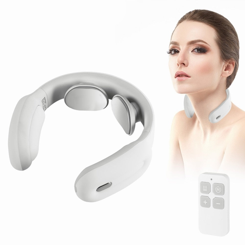 Portable Smart Electric Pulse Cervical Neck Relax Massager With Heat