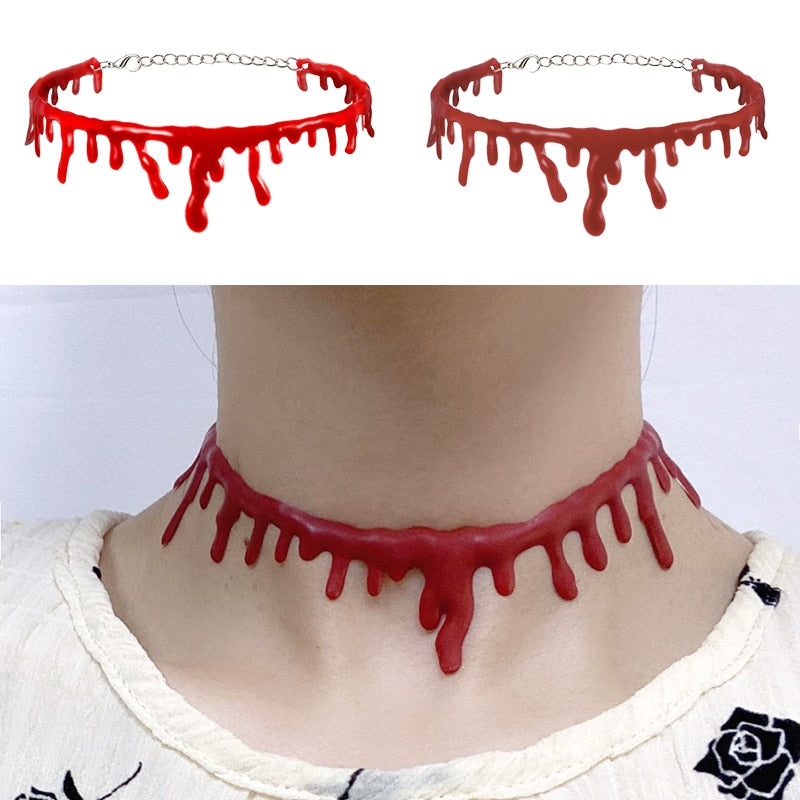 Fake Blood Drip Halloween Necklaces – Ventayo