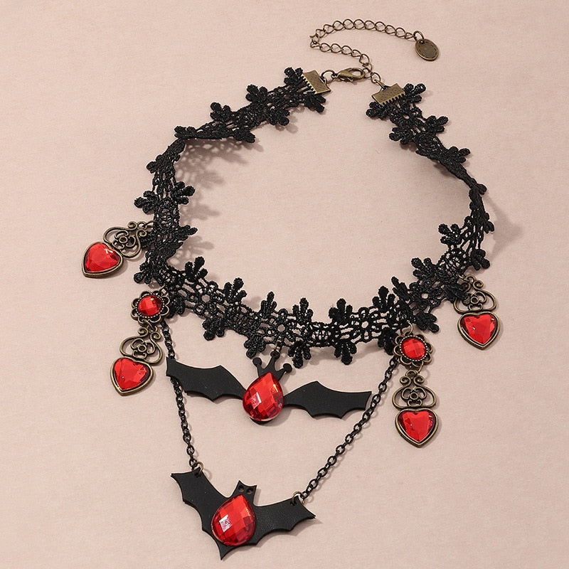 Red Bat Halloween Necklace – Ventayo