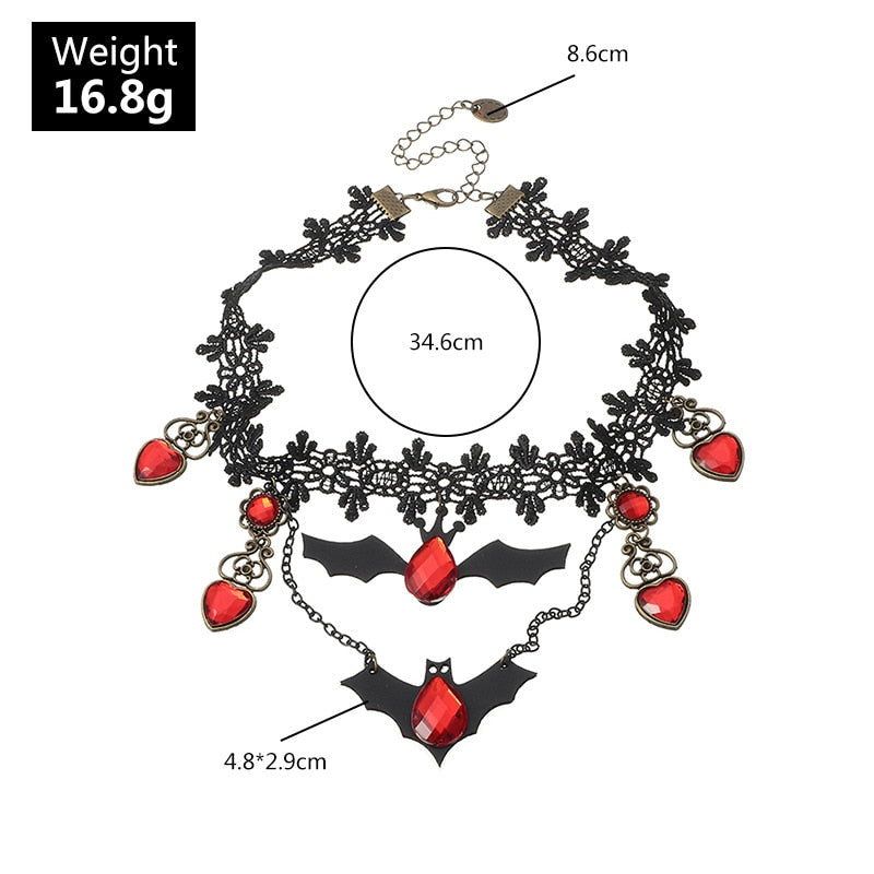 Red Bat Halloween Necklace – Ventayo