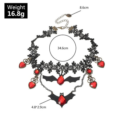 Red Bat Halloween Necklace – Ventayo
