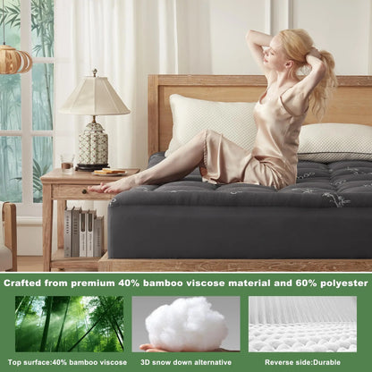 Ventayo – Collection | Bamboo Viscose Mattress Protector with Quilted Design | Waterproof & Breathable for Ultimate Sleep Comfort
