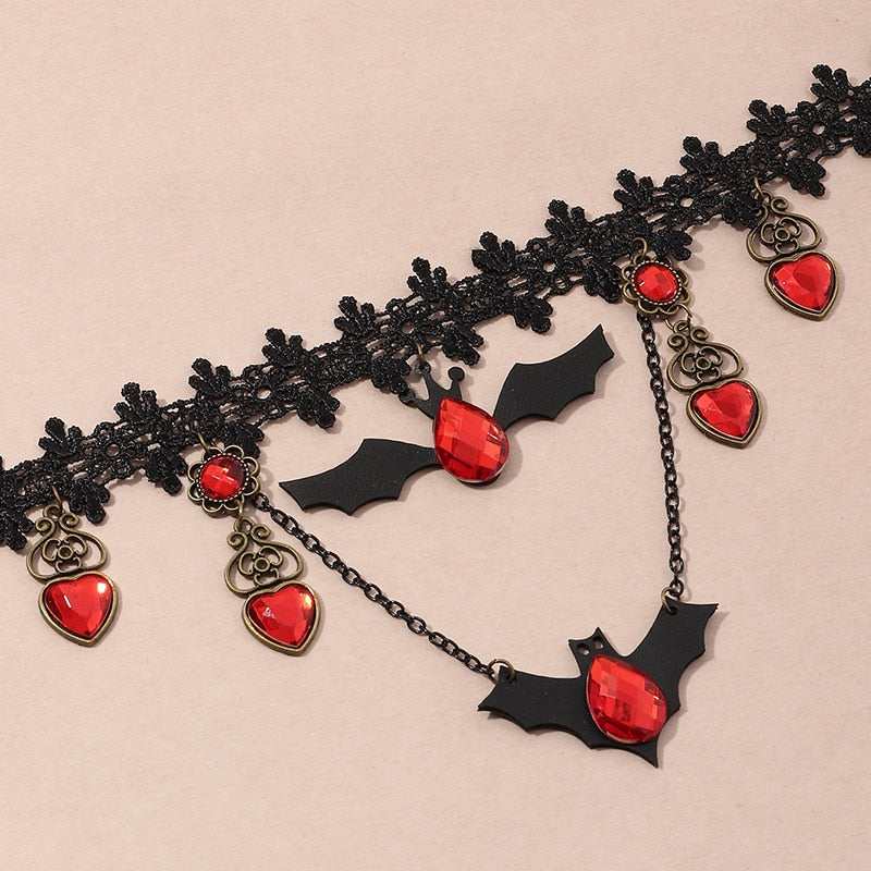 Red Bat Halloween Necklace – Ventayo
