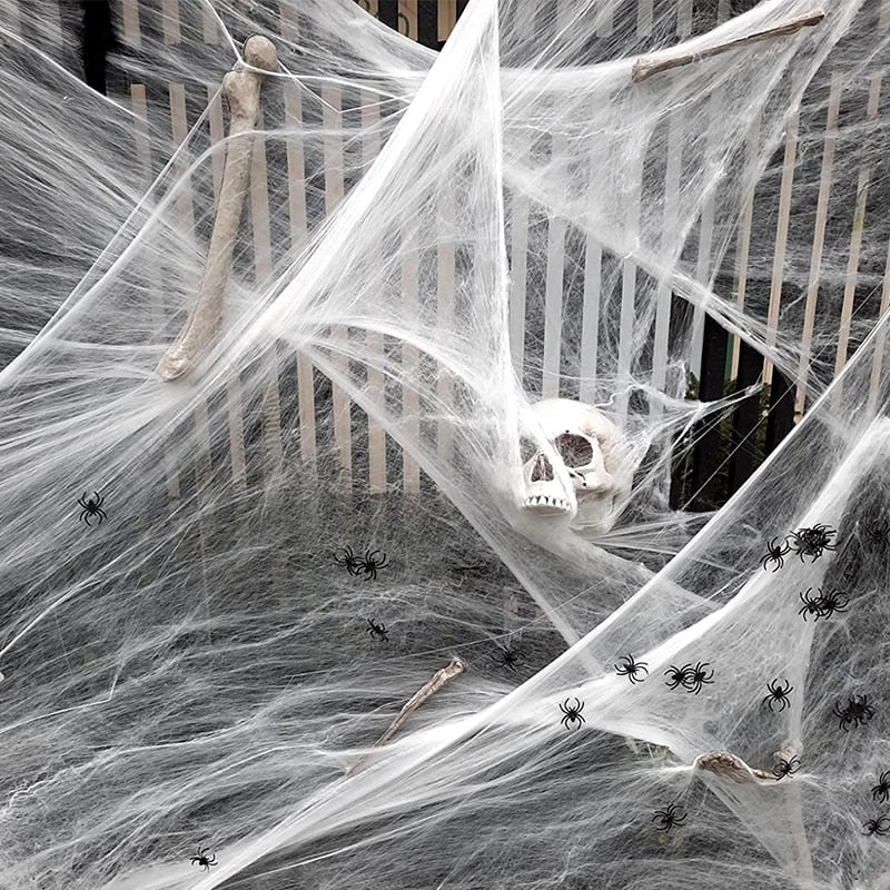 Artificial Stretchy Cobweb Halloween Decoration – Ventayo