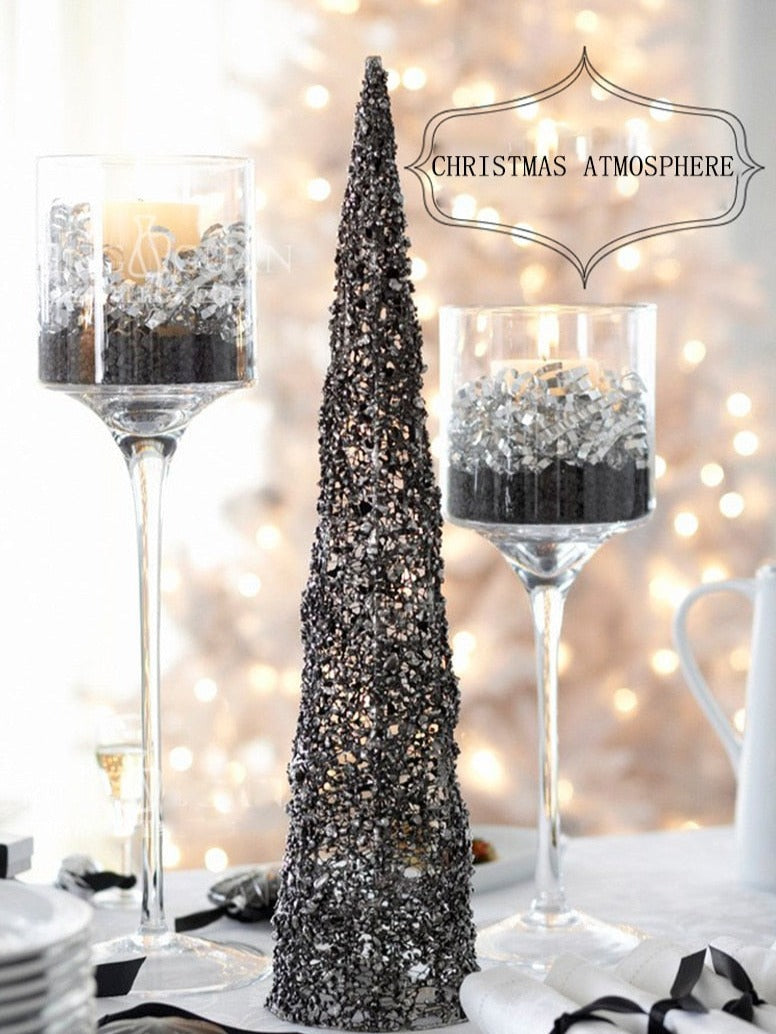 3PCS Crystal Candle Holder Set