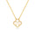 Clover Leaf Necklace,925 Silver, 18k Gold Plated