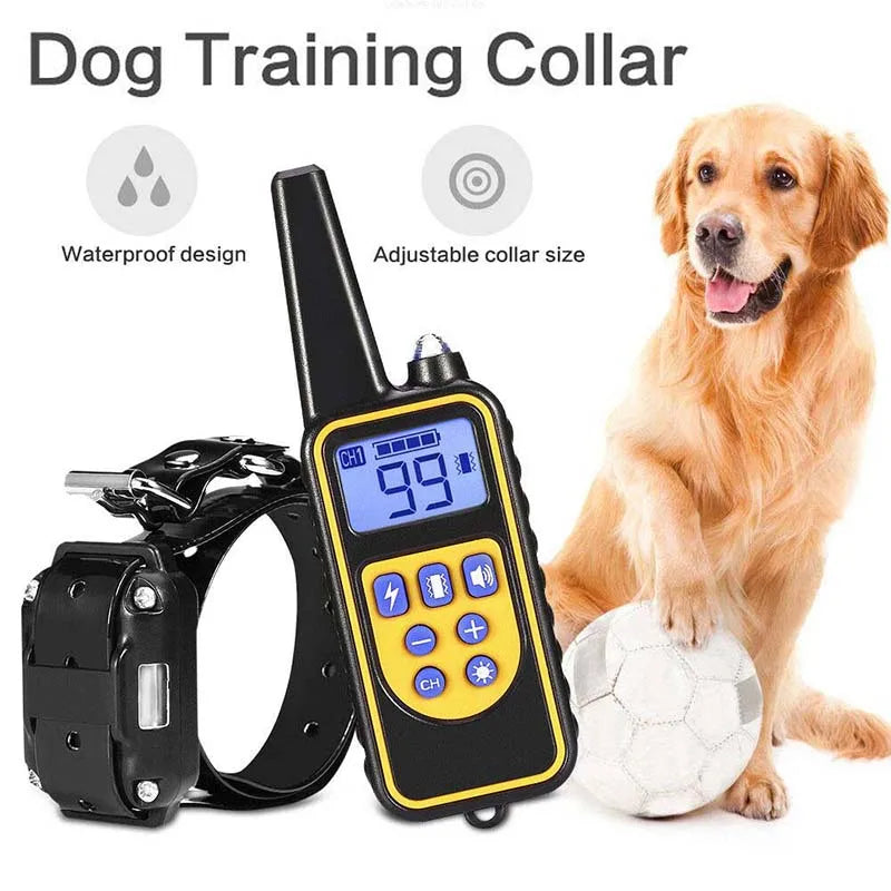 Collar eléctrico para perros Collar de entrenamiento para perros Recargable con pantalla LCD para collar de entrenamiento para mascotas de todos los tamaños