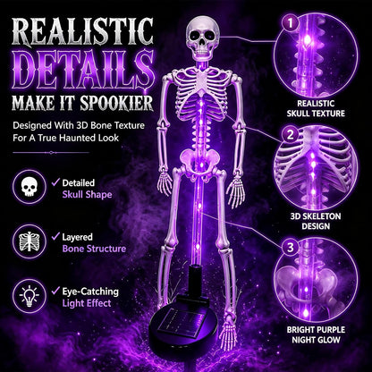 Halloween Outdoor Solar Lights Skeleton 2 Pack, Solar Pathway Lights and Halloween Solar Lights, Halloween Skeleton Decorations Outdoor – Ventayo