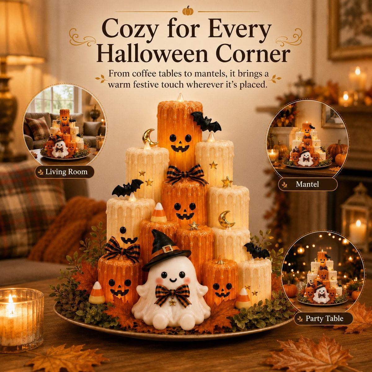 Halloween Pumpkin Candle Holder Decoration – Ventayo