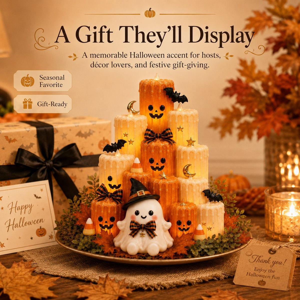 Halloween Pumpkin Candle Holder Decoration – Ventayo