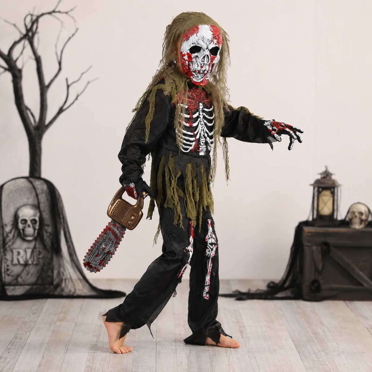 Ventayo – Halloween Skeleton Zombie Costume Set with Mask | Spooky Look for Kids