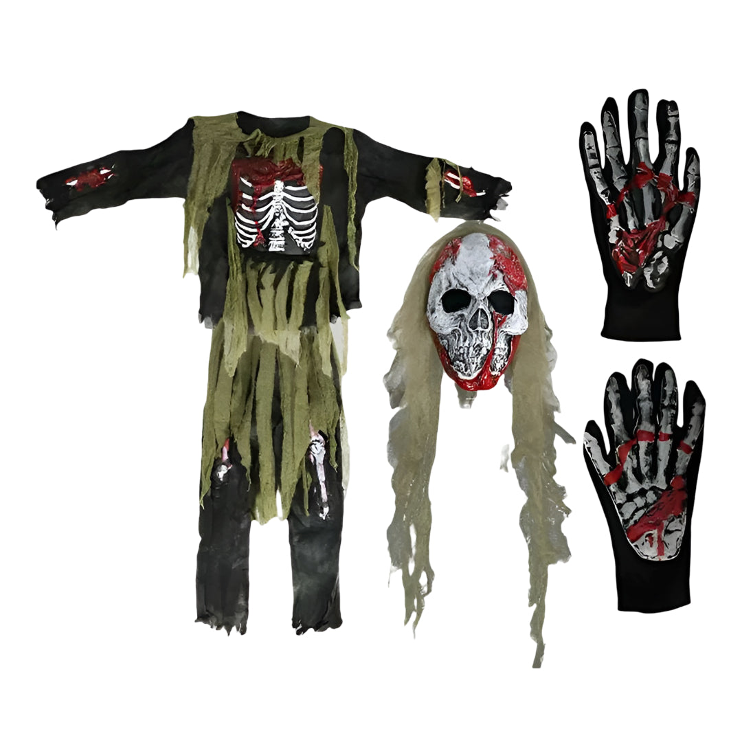 Ventayo – Halloween Skeleton Zombie Costume Set with Mask | Spooky Look for Kids