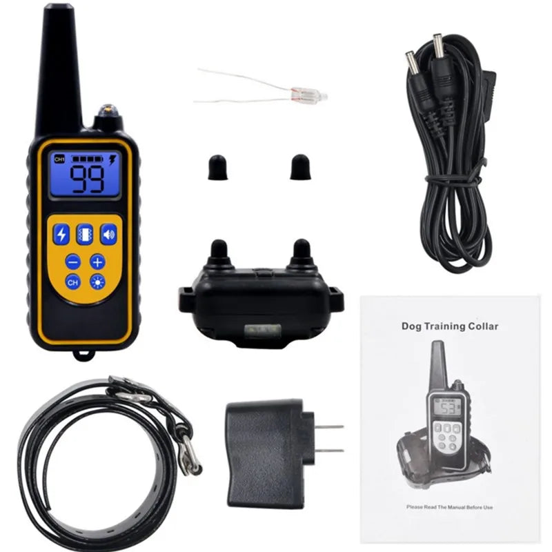 Collar eléctrico para perros Collar de entrenamiento para perros Recargable con pantalla LCD para collar de entrenamiento para mascotas de todos los tamaños
