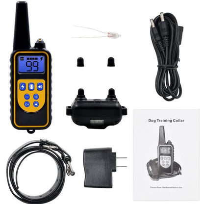 Collar eléctrico para perros Collar de entrenamiento para perros Recargable con pantalla LCD para collar de entrenamiento para mascotas de todos los tamaños