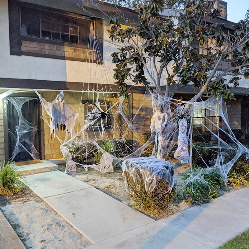 Artificial Stretchy Cobweb Halloween Decoration – Ventayo