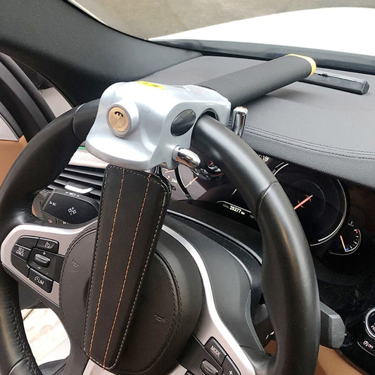 Ventayo – Heavy Duty Car Steering Wheel Lock with Three-Directional Locking System for Maximum Security