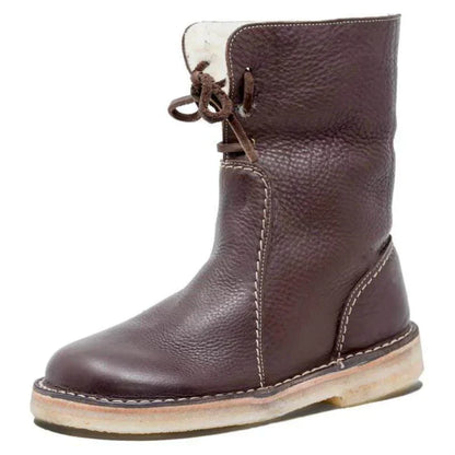 Damen Winter PU Warme Schnürstiefel für Schnee
