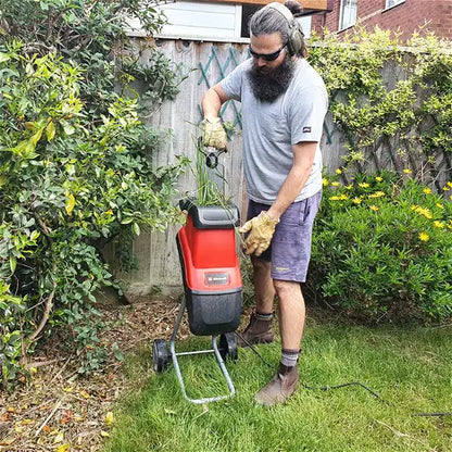 Heavy Duty Electric Wheeled Garden Tree Wood Chipper Shredder