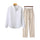 Yacht Club Men’s Summer Linen Outfit Set – Shirt & Pants Bundle