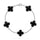 925 Sterling Silver Black Clover Bracelet