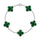 Green Clover Silver Bracelet