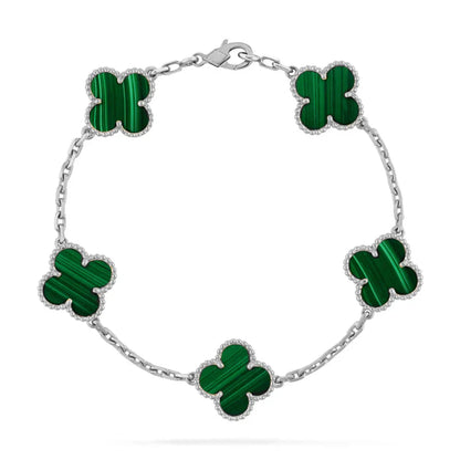 925 Sterling Silver Four Leaf Clover Bracelet