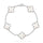 925 Sterling Silver Four Leaf Pearl Clover Bracelet