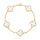 925 Sterling Silver Gold Clover Bracelet