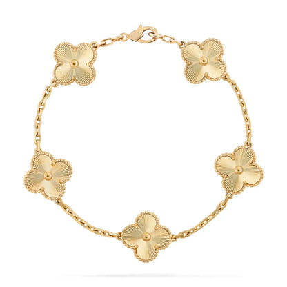 925 Sterling Silver Four Leaf Pearl Clover Bracelet