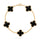 925 Sterling Silver Black Gold Clover Bracelet