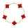 925 Sterling Silver Red Clover Bracelet