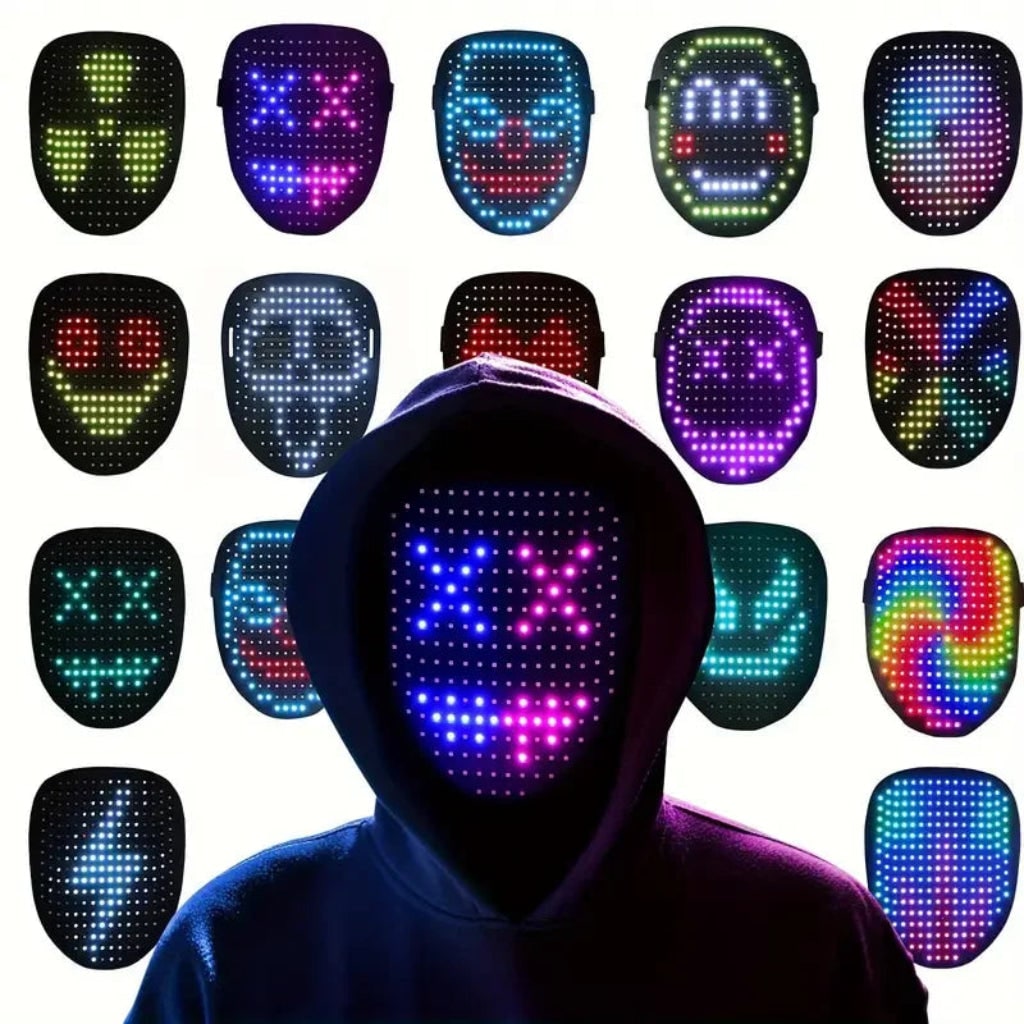 Ventayo – Illuminated Costume Mask | LED Full Face Design for Halloween Parties