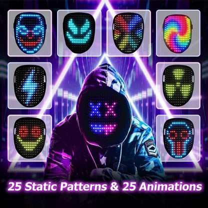 Ventayo – Illuminated Costume Mask | LED Full Face Design for Halloween Parties