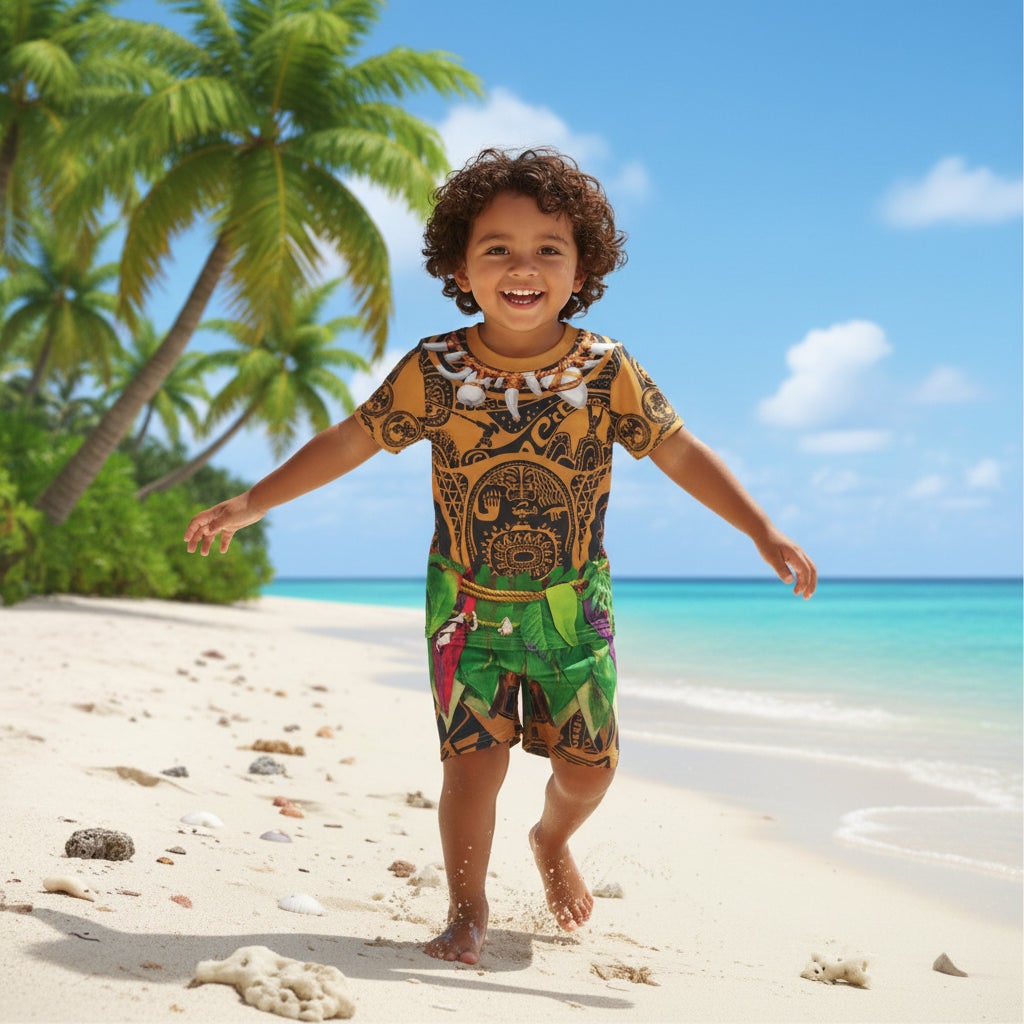 Ventayo – Island Warrior Costume | Children's Halloween Outfit with Comfortable Fit | Perfect for Adventurous Play
