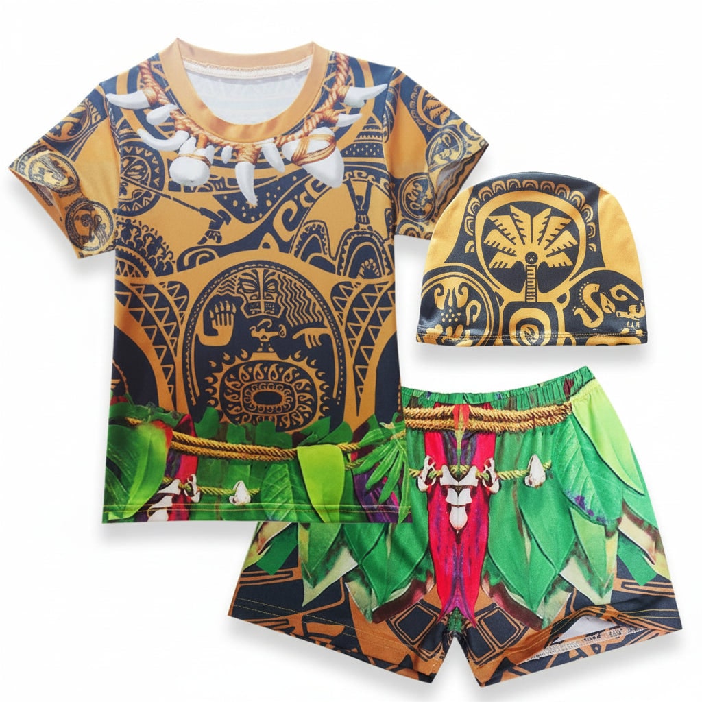 Ventayo – Island Warrior Costume | Children's Halloween Outfit with Comfortable Fit | Perfect for Adventurous Play