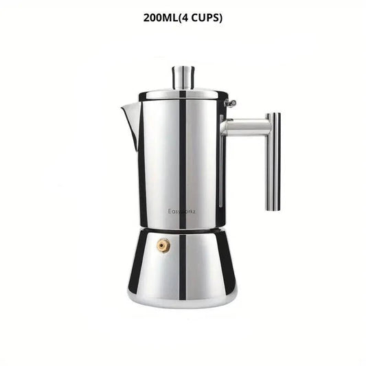 Ventayo – Italian Moka Pot | Premium Stainless Steel Espresso Maker with Heat-Resistant Handle | Versatile Brewing for Authentic Flavor