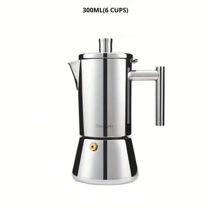 Ventayo – Italian Moka Pot | Premium Stainless Steel Espresso Maker with Heat-Resistant Handle | Versatile Brewing for Authentic Flavor
