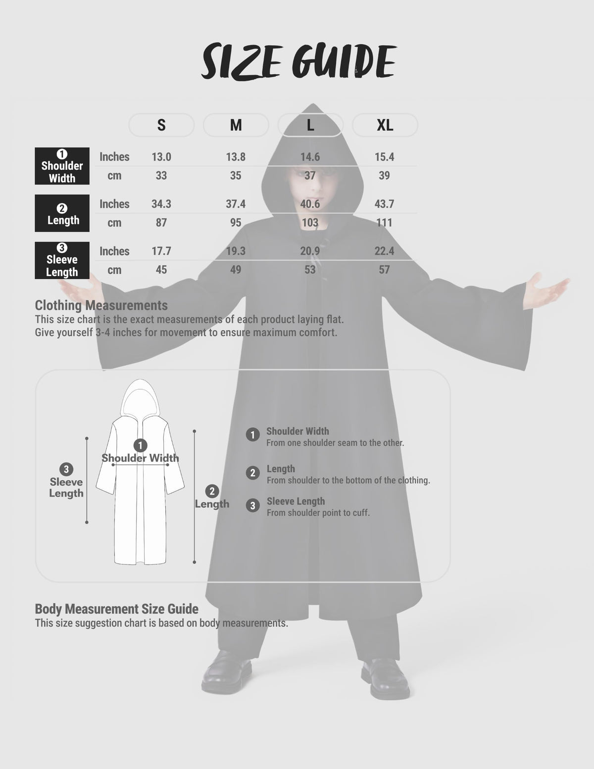 Boys Black Hooded Cloak Knight Costume - Kids Halloween Tunic Robe – Ventayo