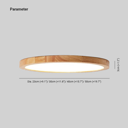 Moderne houten ronde plafondlampen voor woonkamer