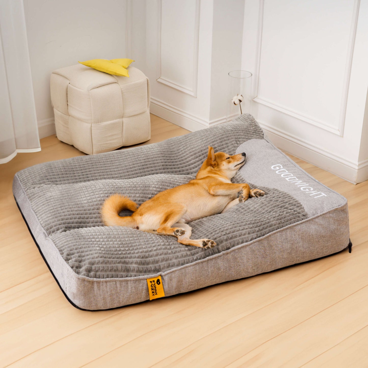 Grand coussin orthopédique pour chien résistant aux rayures