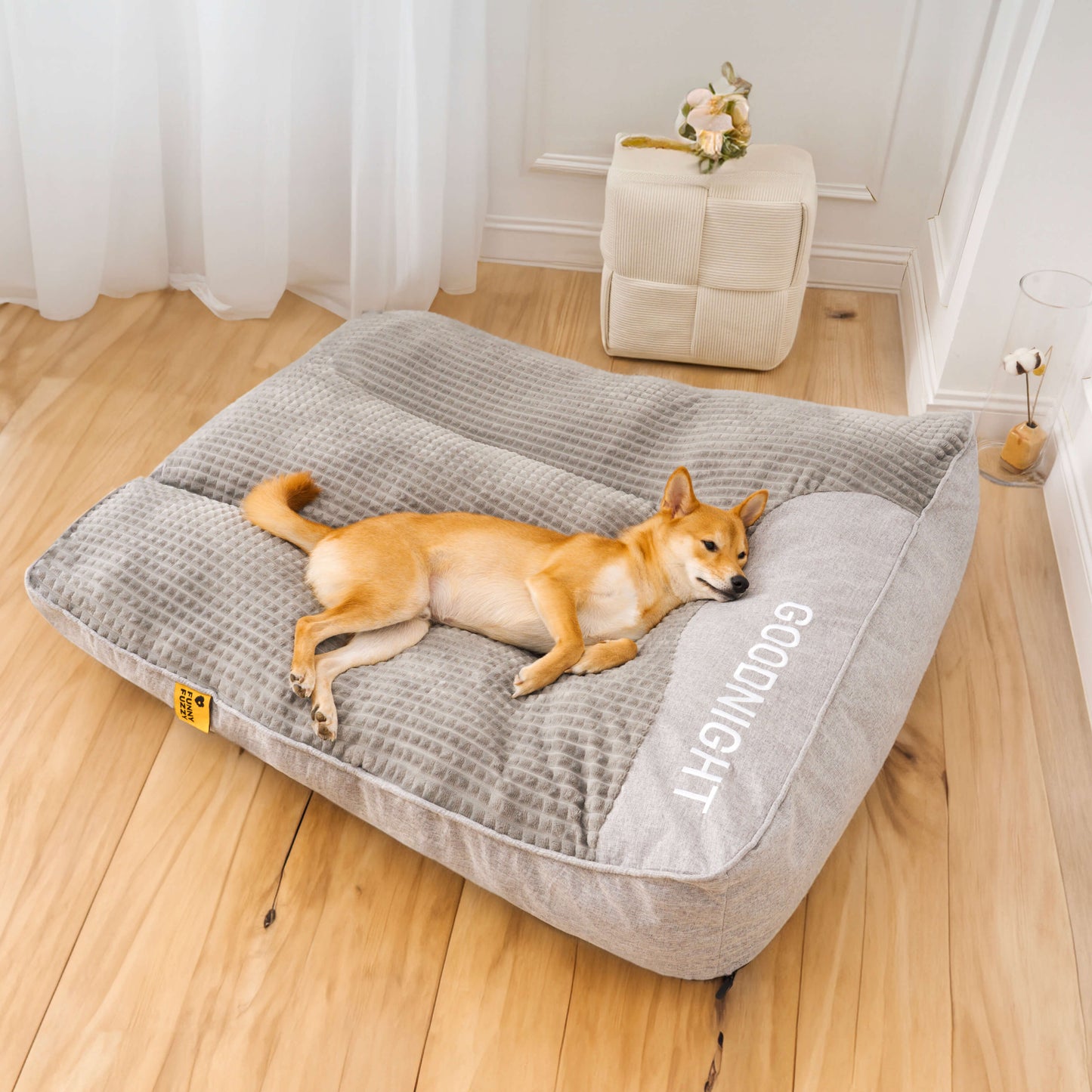 Grand coussin orthopédique pour chien résistant aux rayures
