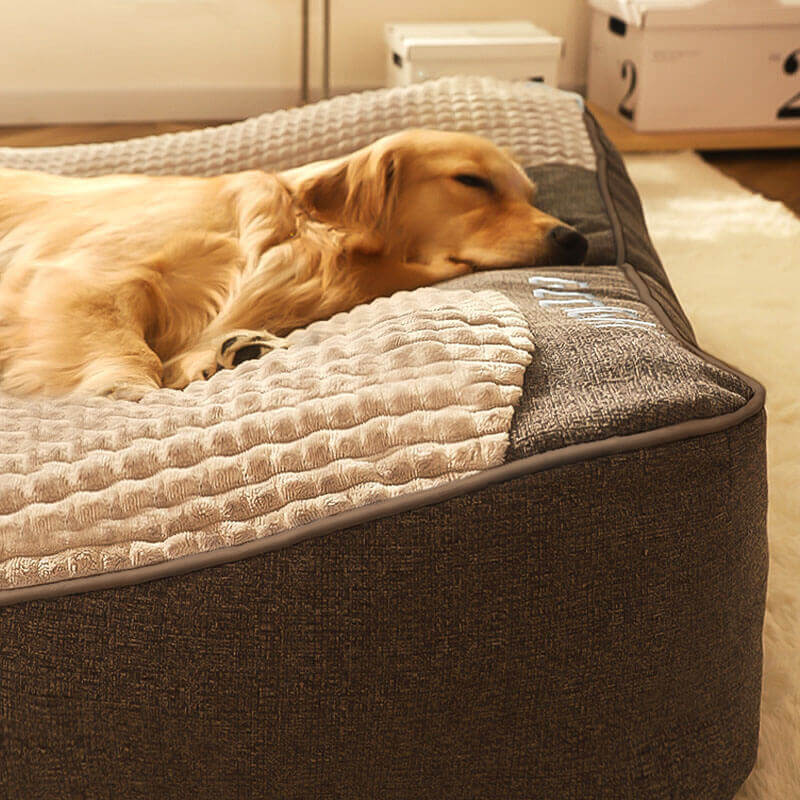 Grand coussin orthopédique pour chien résistant aux rayures