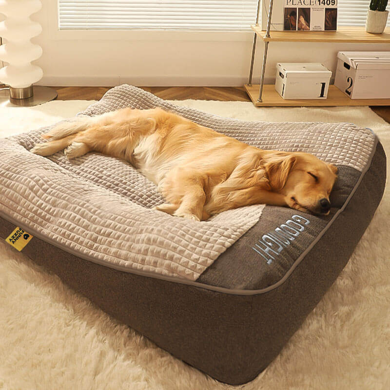 Grand coussin orthopédique pour chien résistant aux rayures
